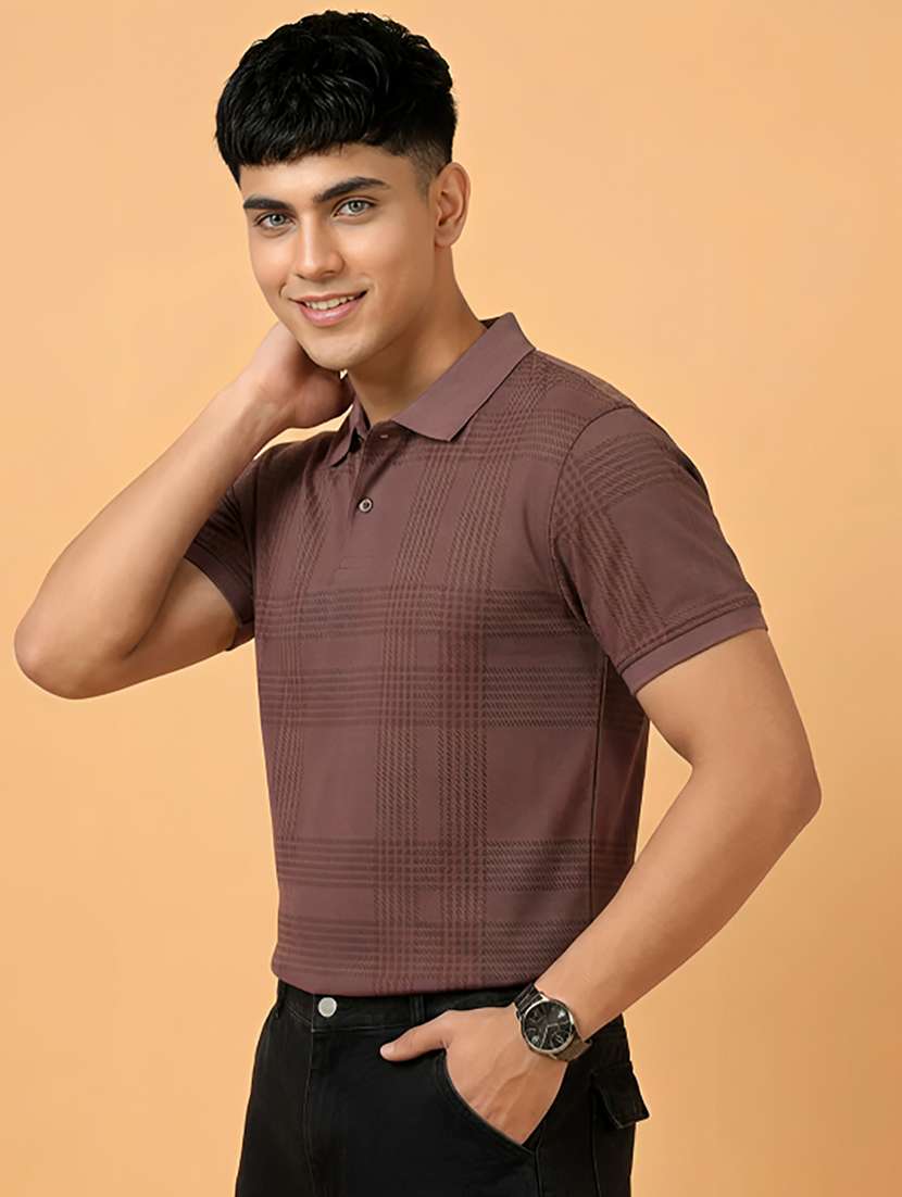 men printed short sleeve regular fit polo t-shirt