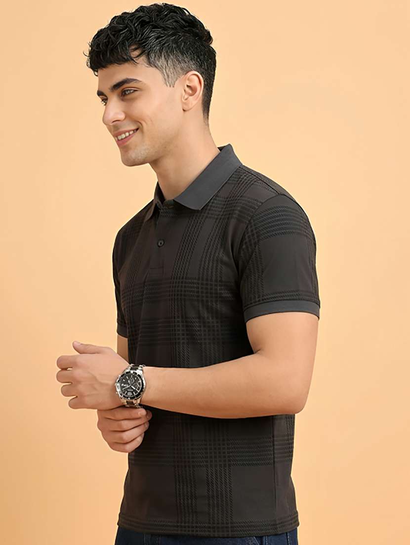 men printed short sleeve regular fit polo t-shirt