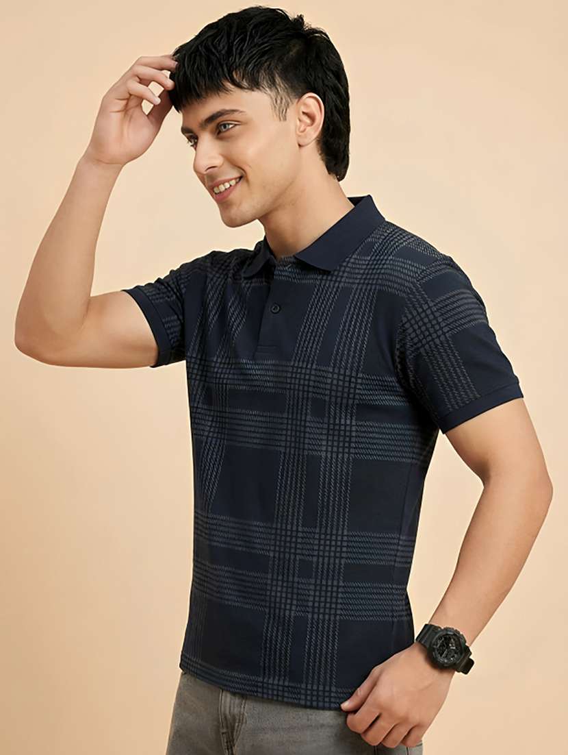 men printed short sleeve regular fit polo t-shirt