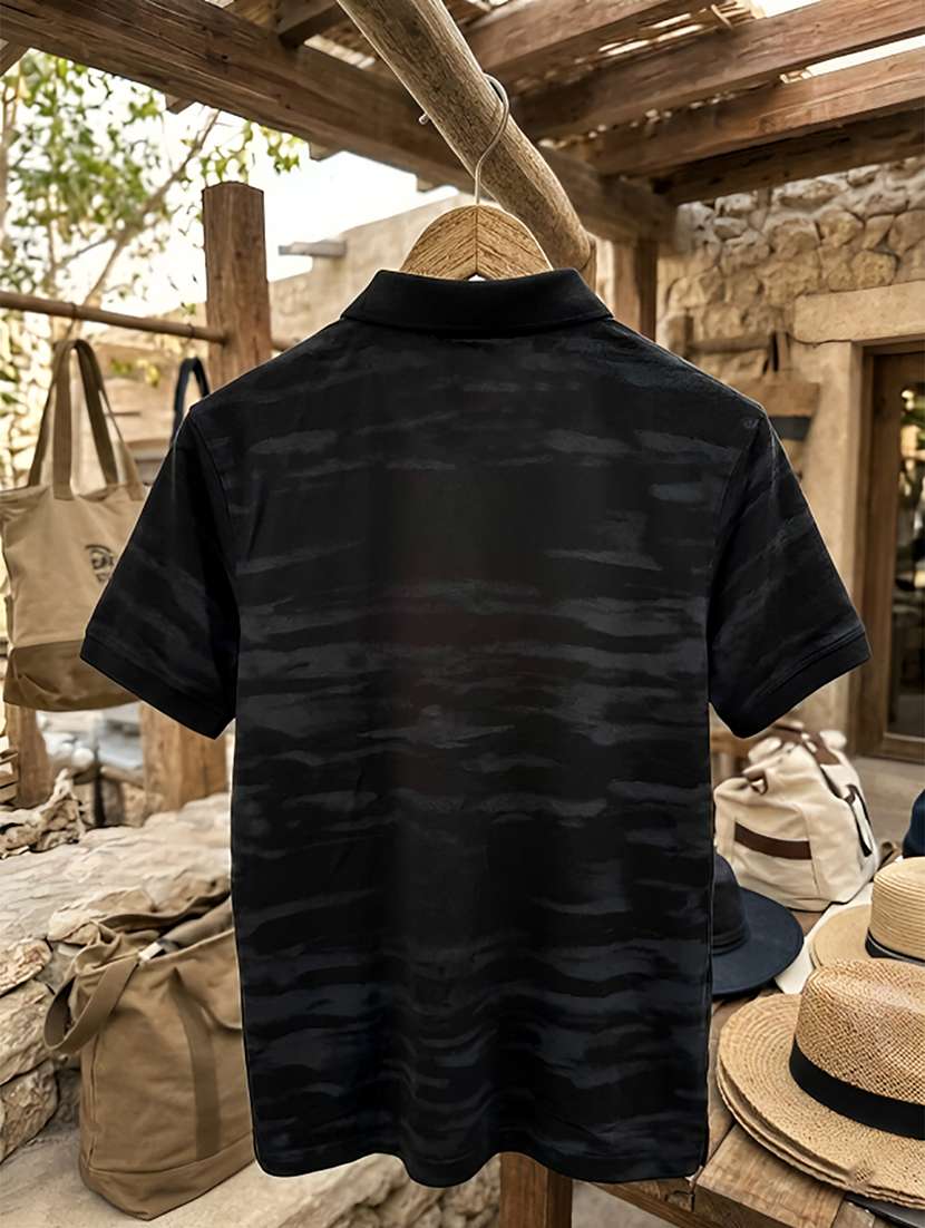 men printed short sleeve regular fit polo t-shirt - 22432772 -  Standard Image - 3