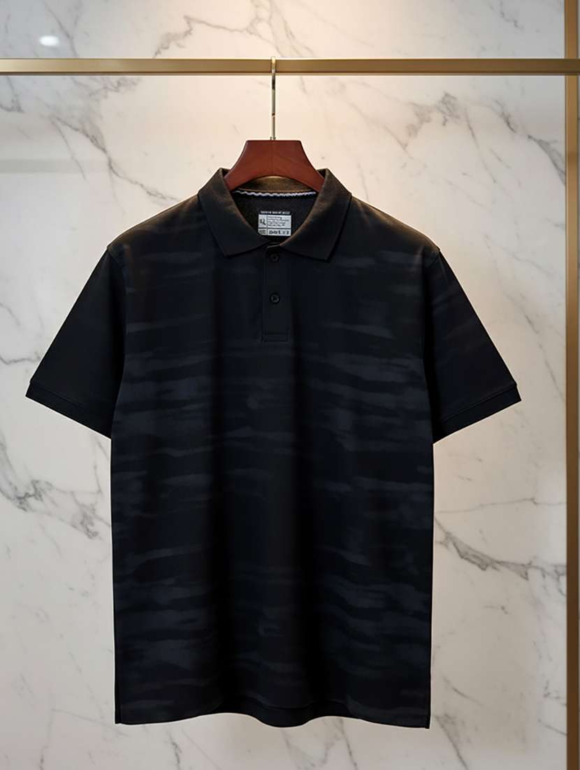 women printed short sleeve oversized polo t-shirt - 22432816 -  Standard Image - 3