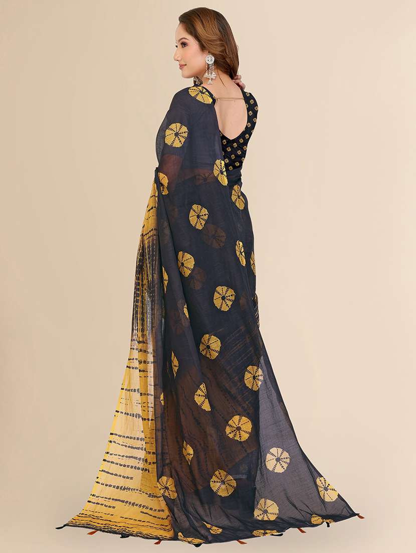 women printed casual wear saree with blouse - 22432847 -  Standard Image - 3