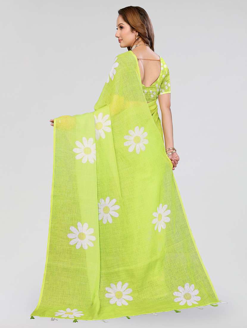 women printed casual wear saree with blouse - 22432865 -  Standard Image - 3