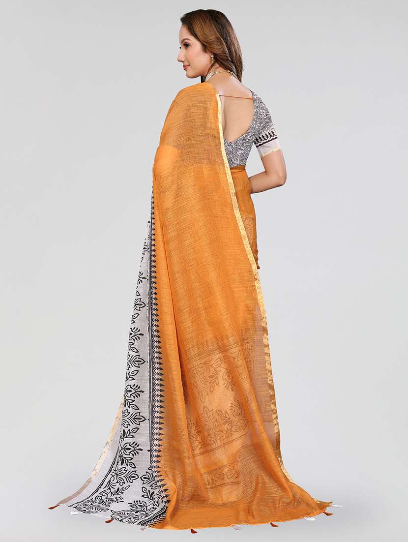 women printed casual wear saree with blouse - 22432871 -  Standard Image - 3