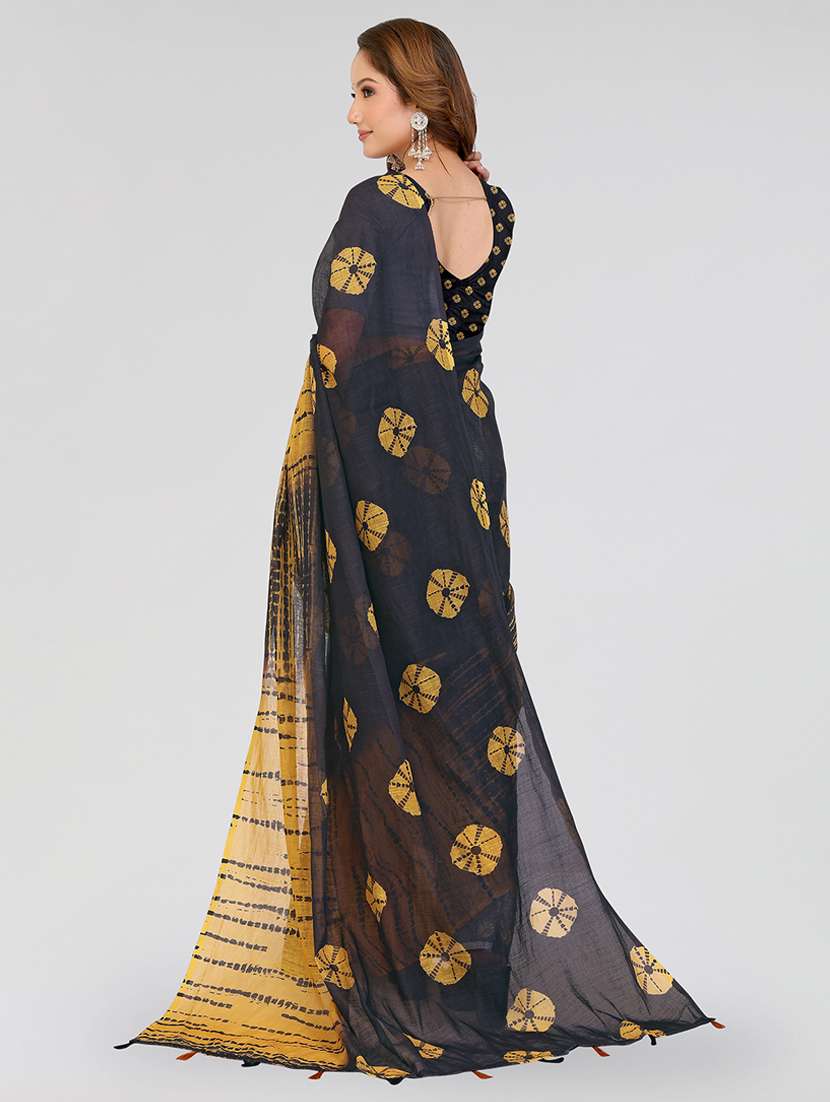 women printed casual wear saree with blouse - 22432876 -  Standard Image - 3