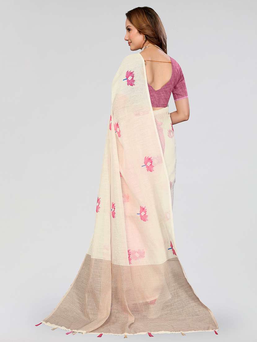 women printed casual wear saree with blouse - 22432879 -  Standard Image - 3