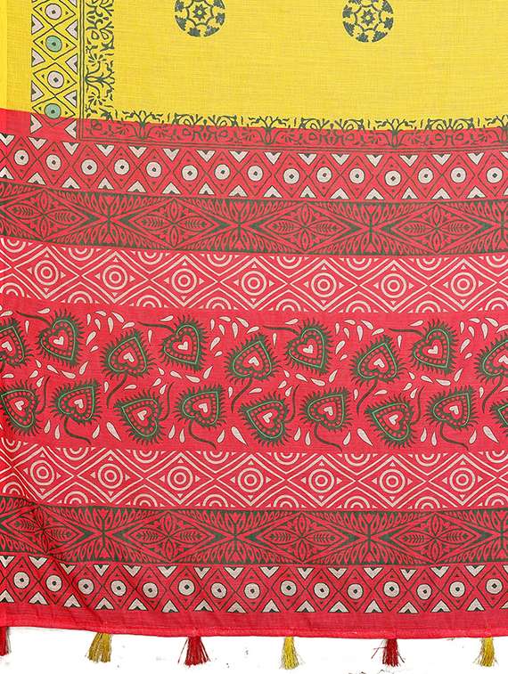 women printed casual wear saree with blouse - 22432887 -  Standard Image - 5