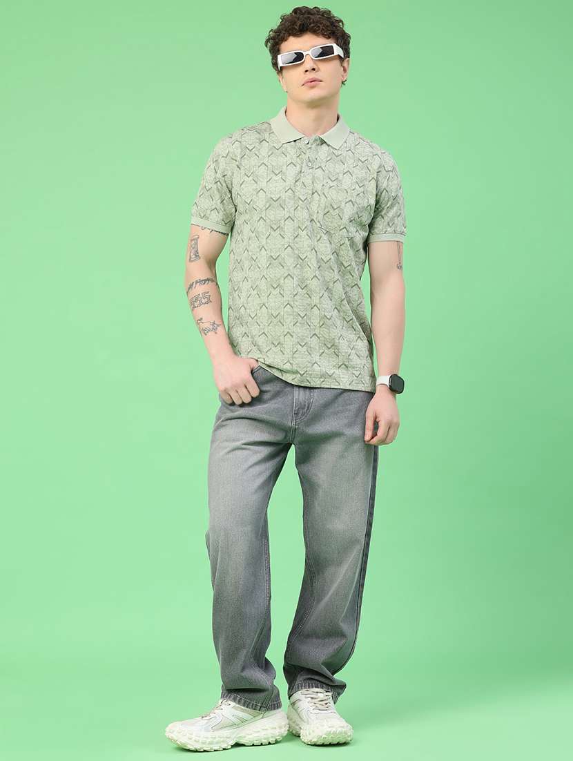 men printed short sleeve regular fit polo t-shirt - 22433283 -  Standard Image - 5