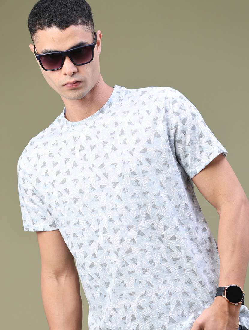 men printed short sleeve regular fit t-shirt
