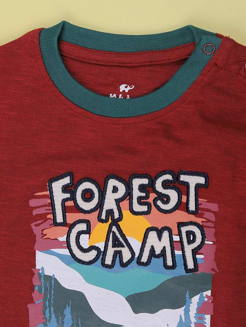Boys Printed Long Sleeves Regular Fit T-shirt - 22433351 -  Standard Image - 3