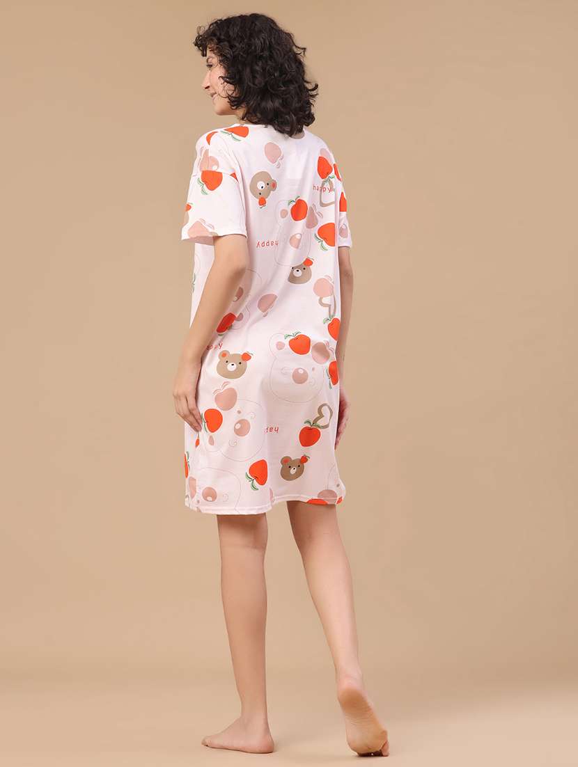 pink polyester nighty sleepshirts & - 22433377 -  Standard Image - 5
