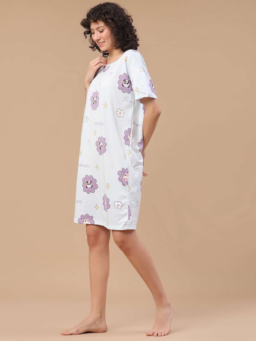 light blue polyester nighty sleepshirts & - 22433379 -  Standard Image - 3