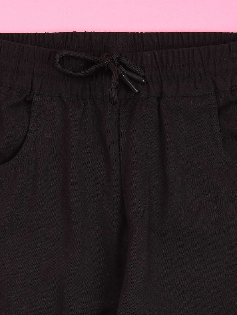 Girls Solid Mid Rise Regular Fit Jogger - 22433389 -  Standard Image - 3