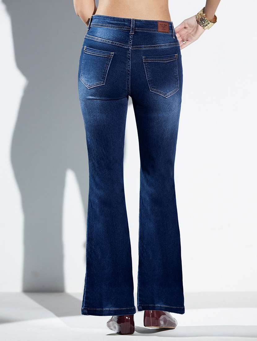 women solid mid rise bootcut jean - 22433438 -  Standard Image - 3