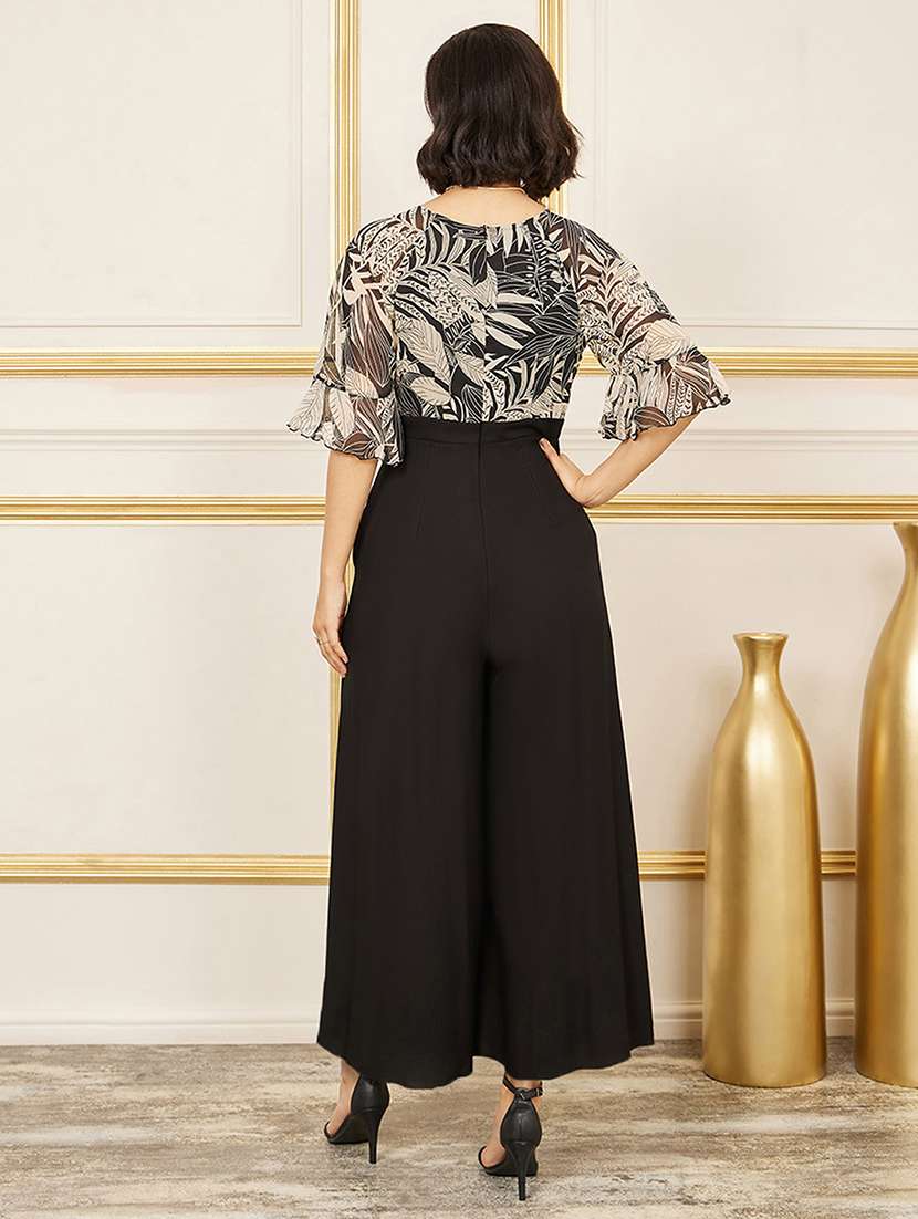 women printed bell sleeve jumpsuit - 22433492 -  Standard Image - 3