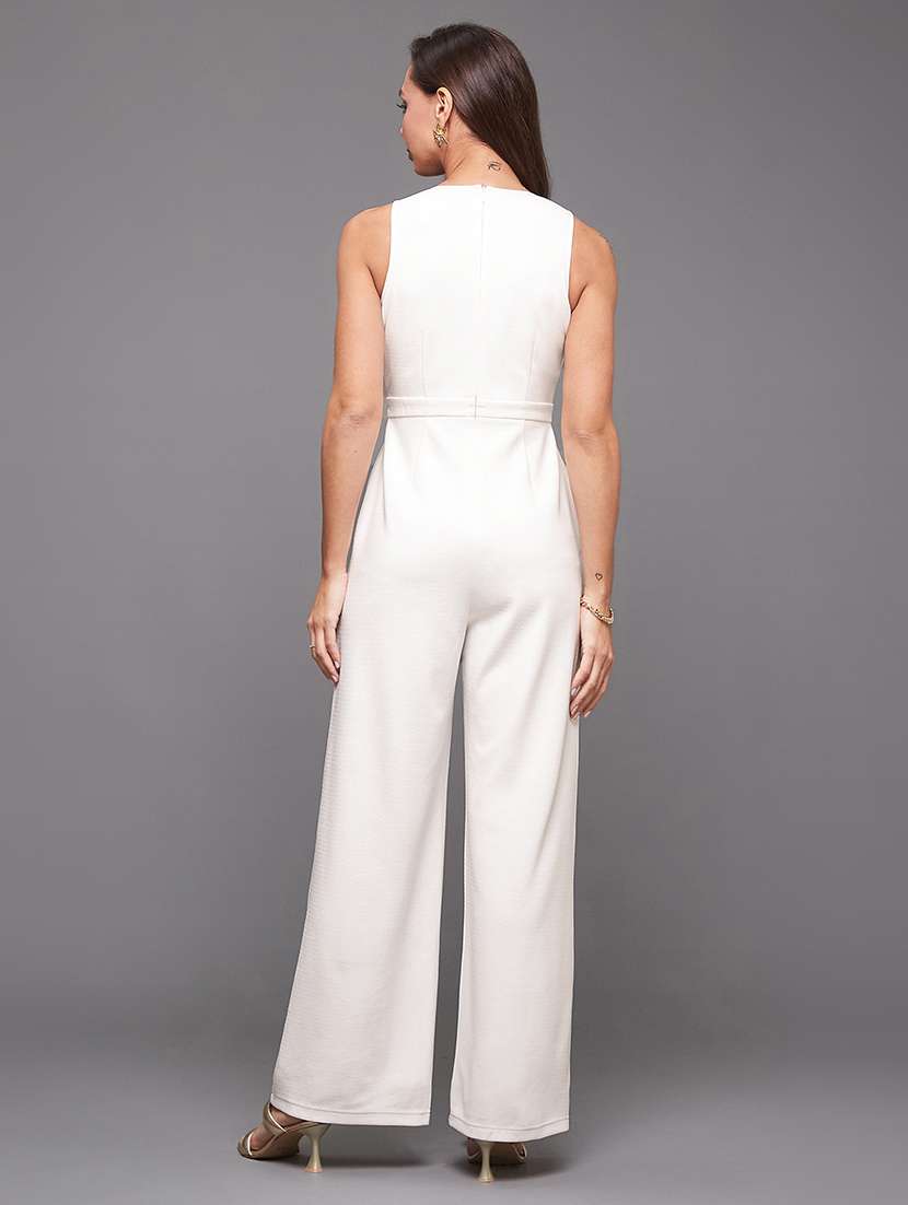 women solid sleeveless jumpsuit - 22433497 -  Standard Image - 3