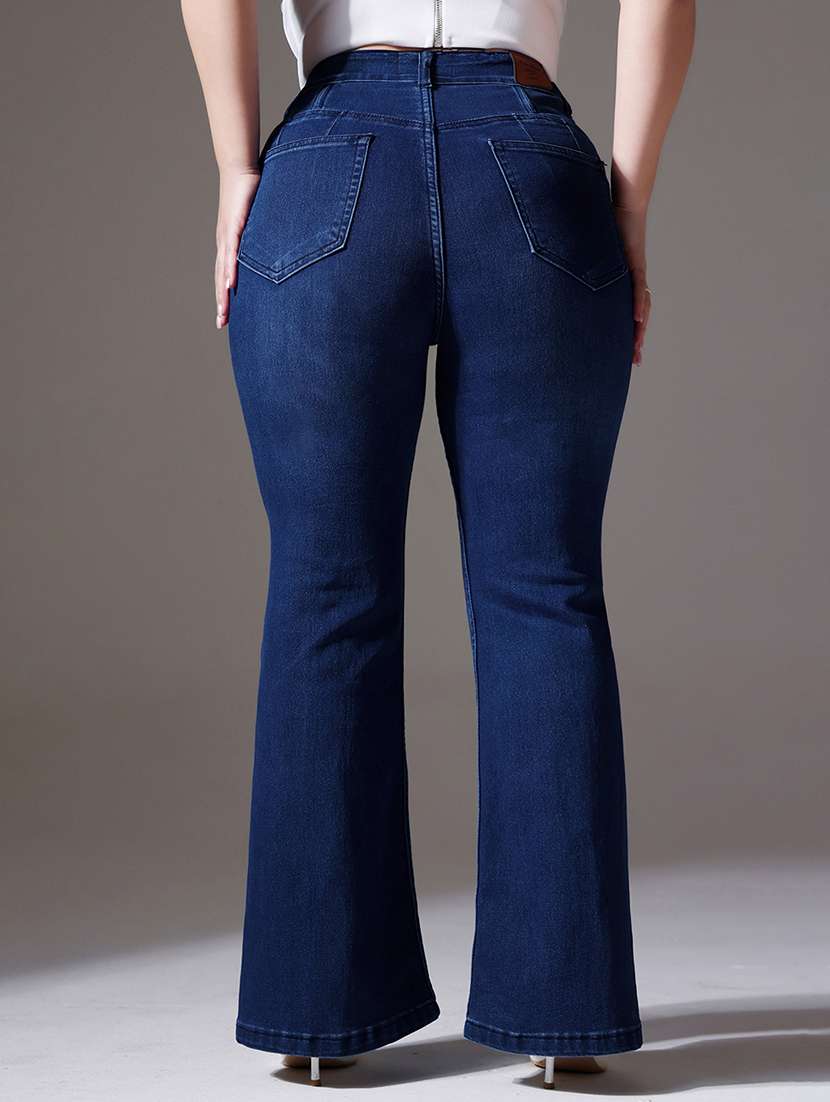Women Solid High Rise Bootcut Jeans - 22433606 -  Standard Image - 3