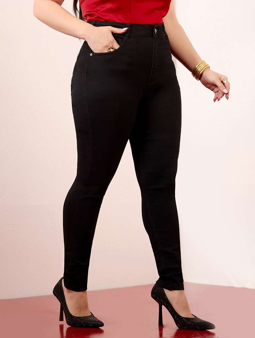 Women Solid High Rise Skinny Fit Jeans - 22433641 -  Standard Image - 3