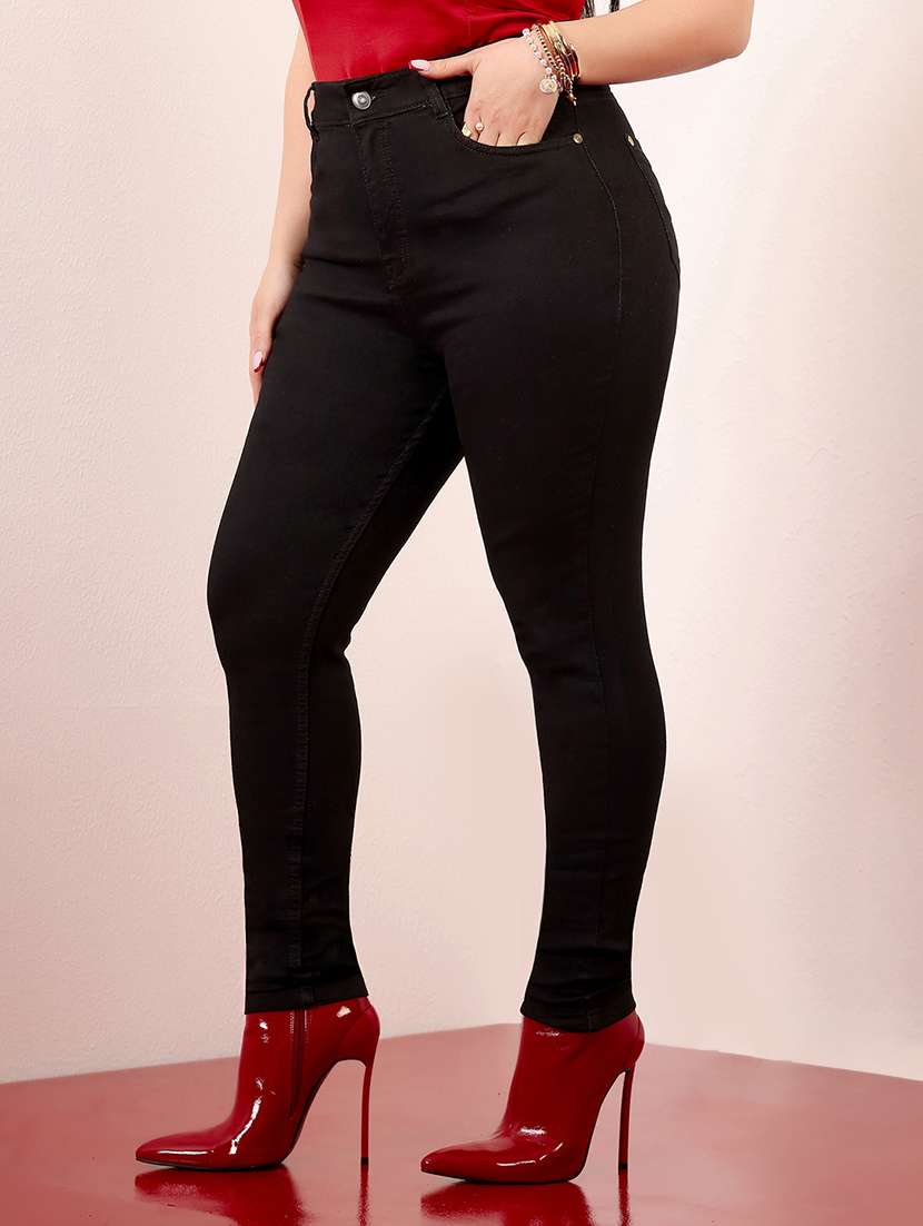 Women Solid High Rise Skinny Fit Jeans - 22433641 -  Standard Image - 5