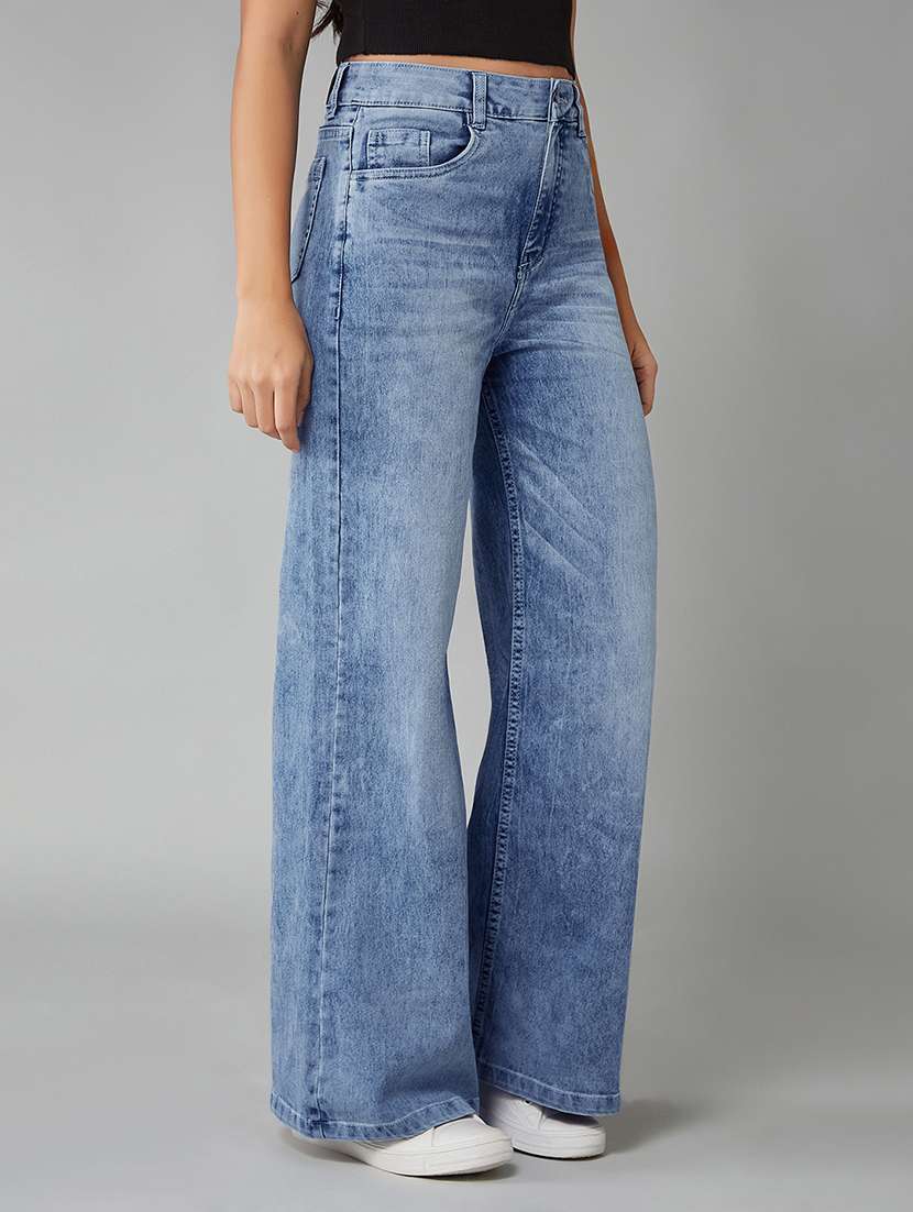 women light blue cotton jean