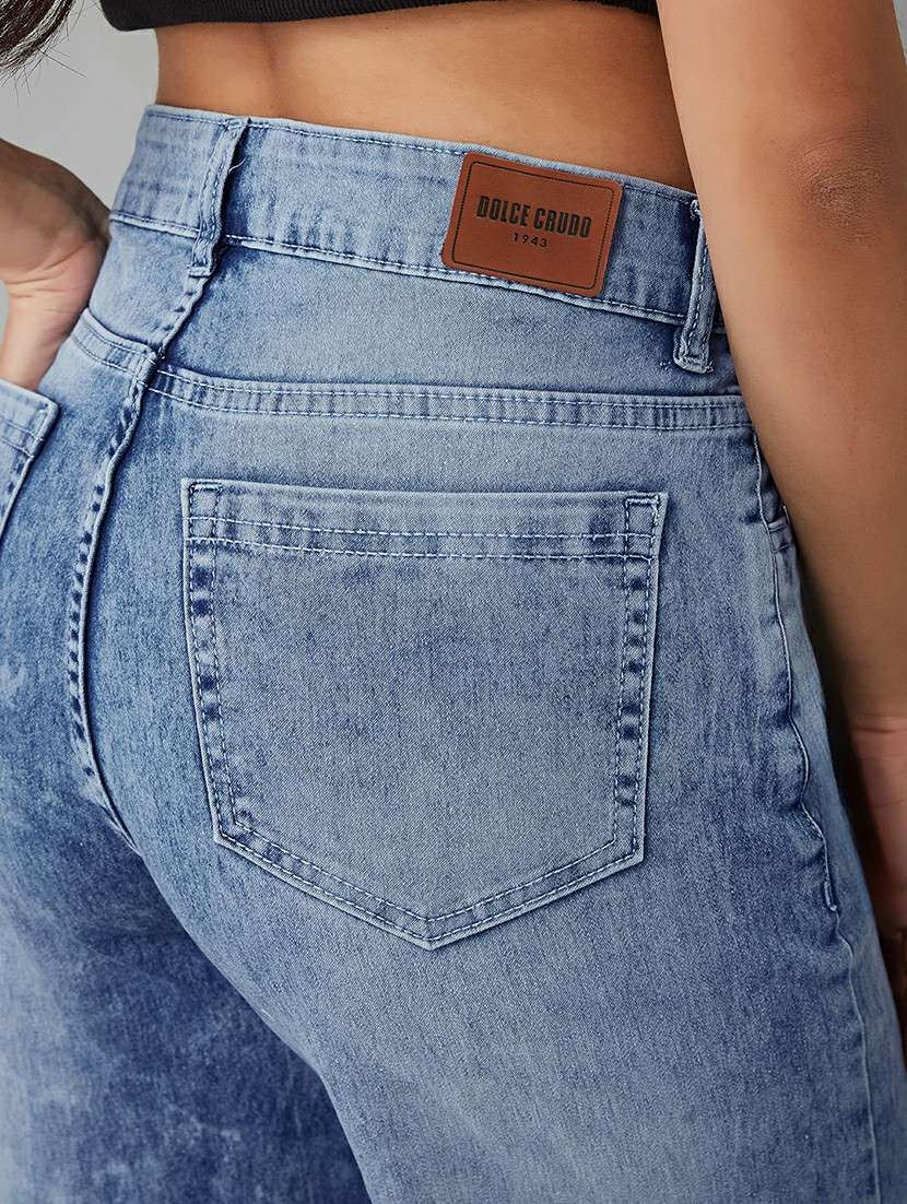 women light blue cotton jean - 22433761 -  Standard Image - 3