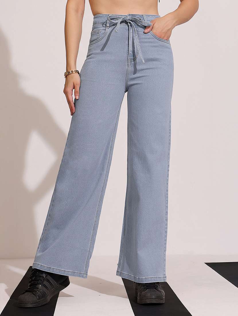 women blue cotton jean
