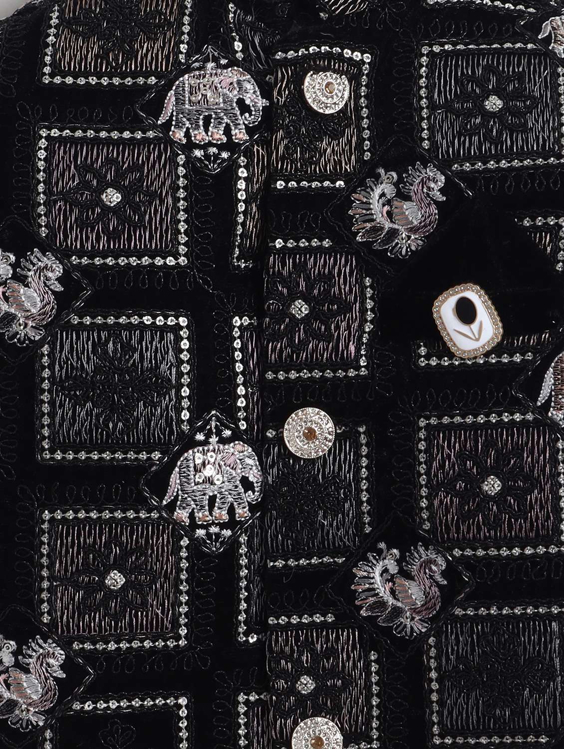 boys embroidered long sleeve sherwani set - 22433792 -  Standard Image - 5