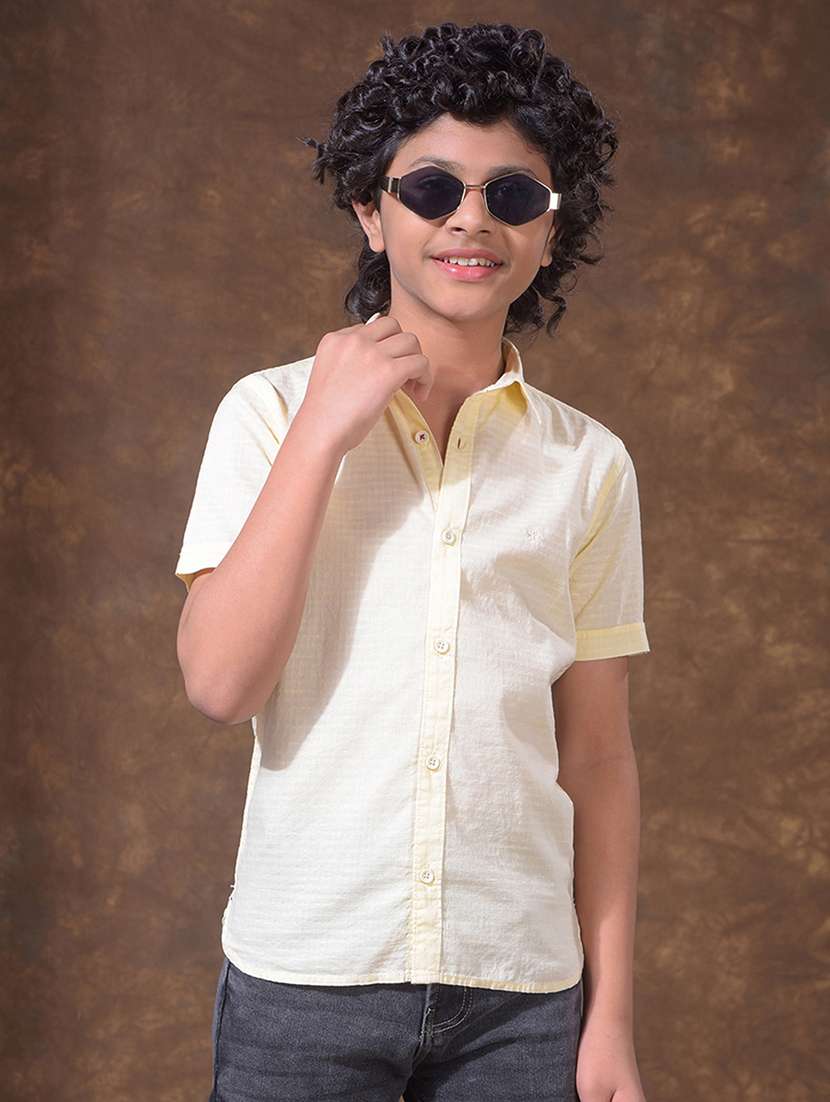 boys collared short sleeve shirt