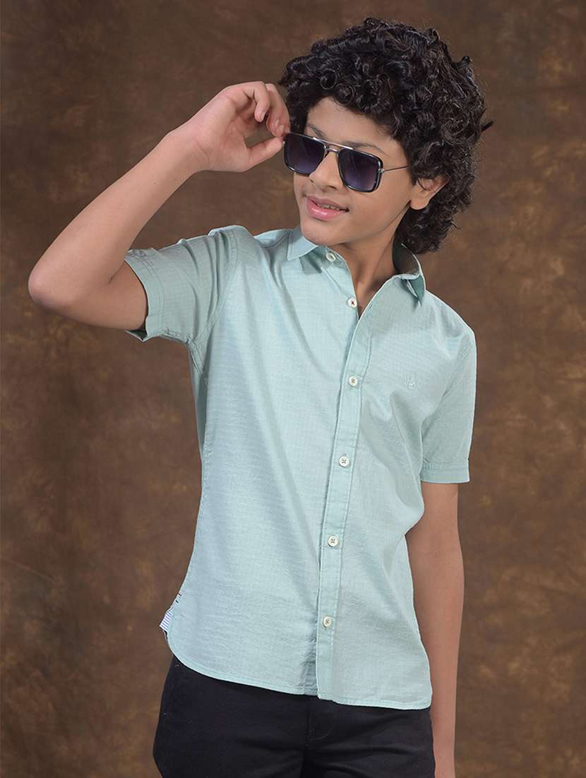 boys collared short sleeve shirt