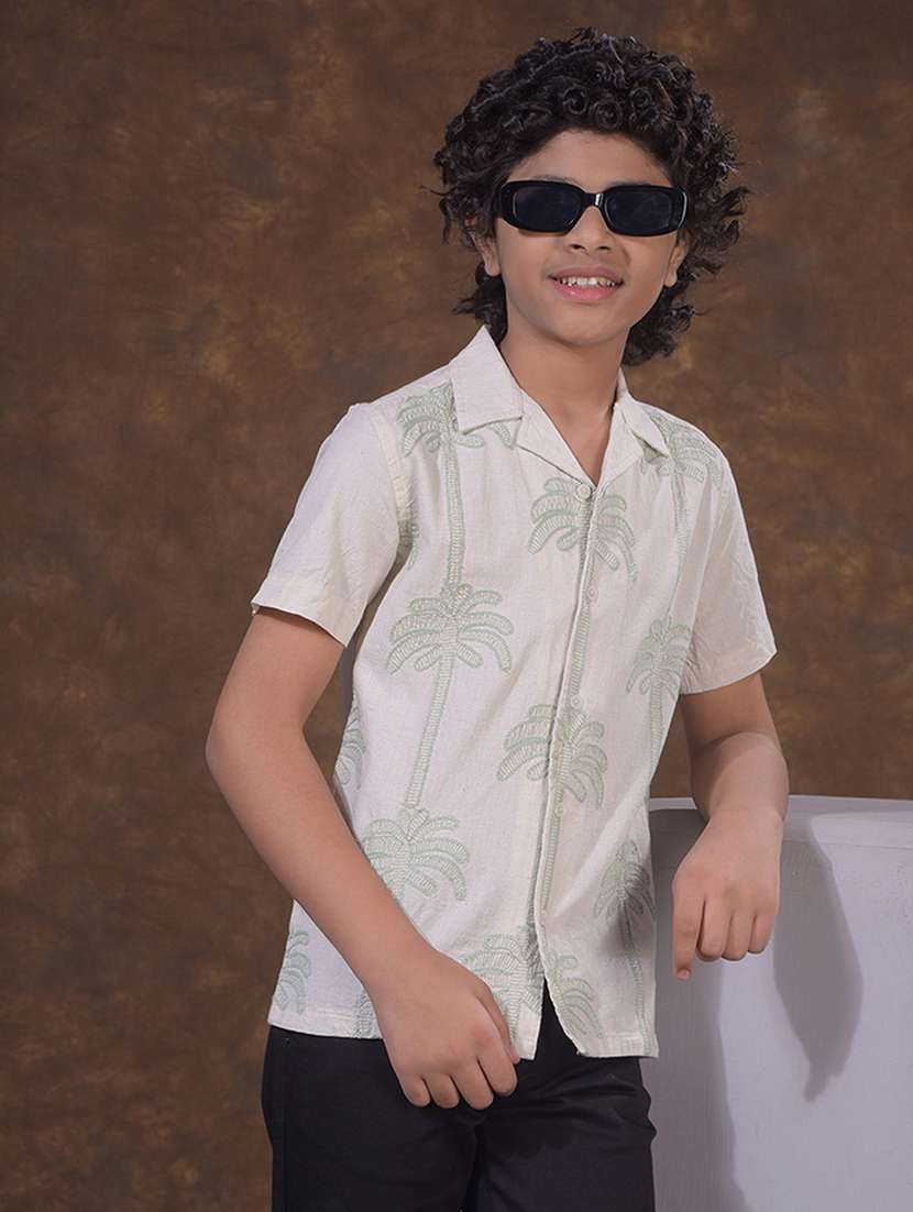 boys collared short sleeve shirt