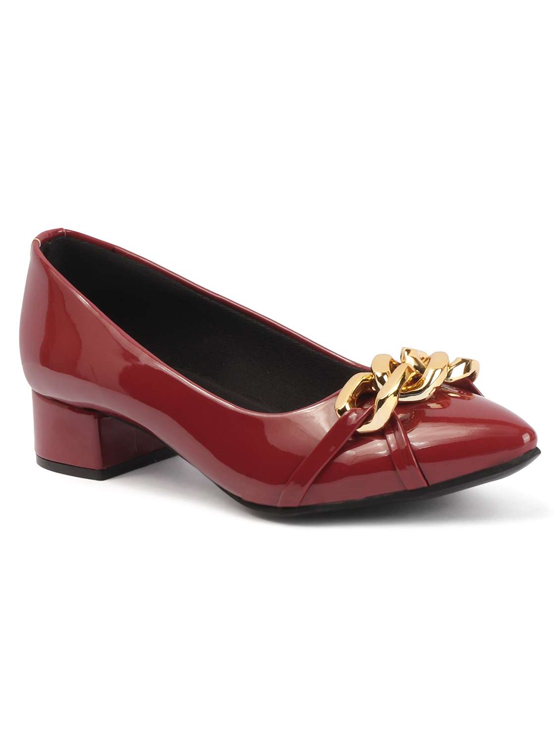 women maroon slip on pump - 22433939 -  Standard Image - 3