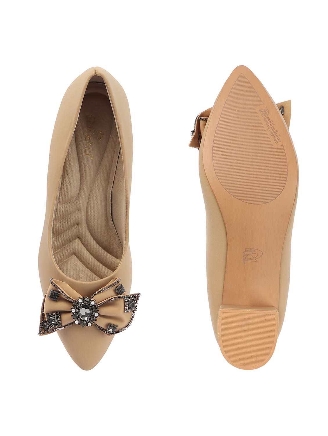 women beige slip on pump - 22433941 -  Standard Image - 5