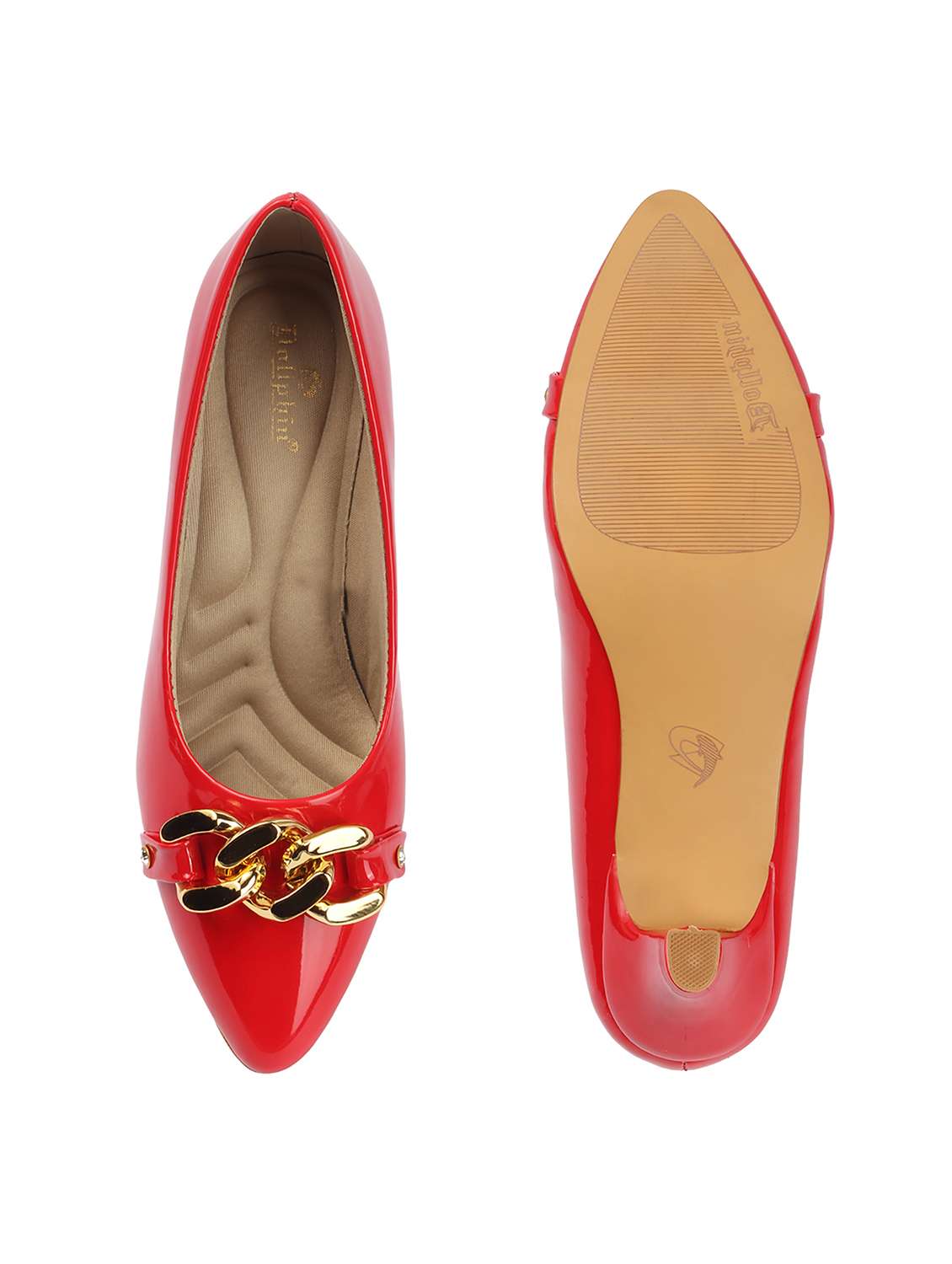 Women Red Slip On Pump - 22433944 -  Standard Image - 5
