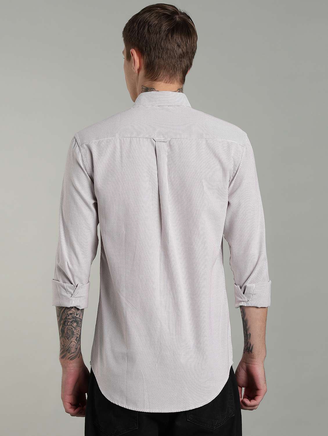 Men Striped Long Sleeve Slim Fit Casual Shirt - 22433959 -  Standard Image - 5