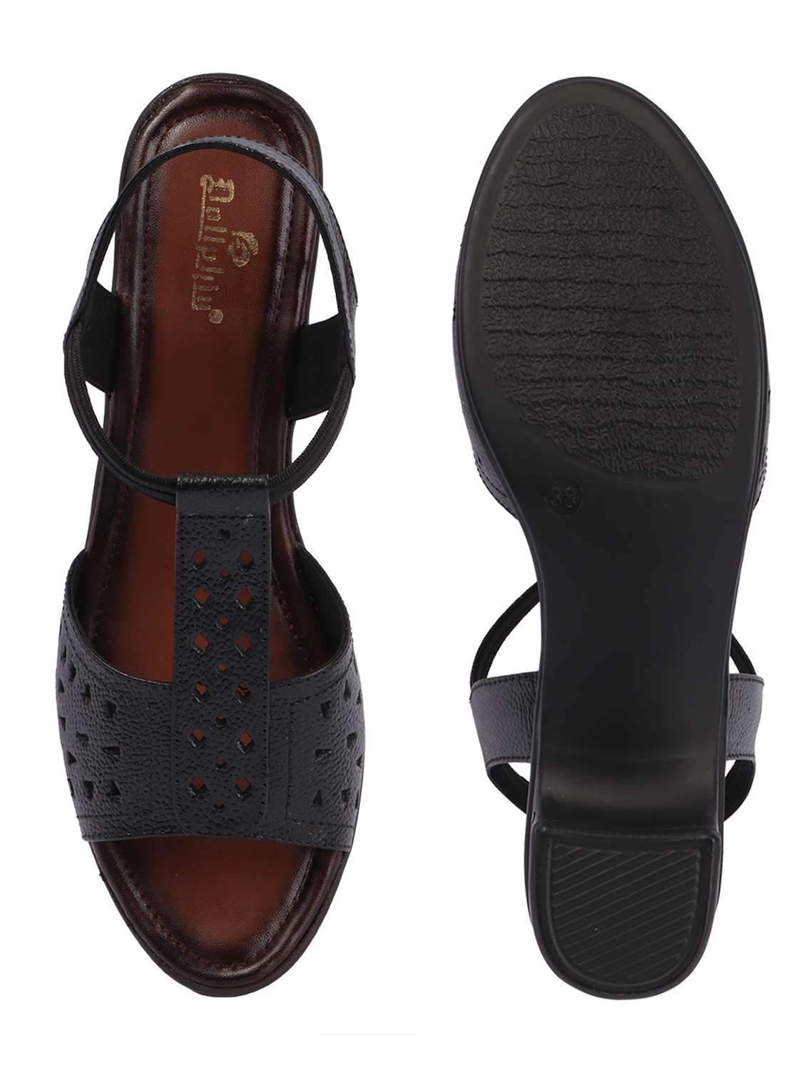 women solid back strap sandal - 22433971 -  Standard Image - 5