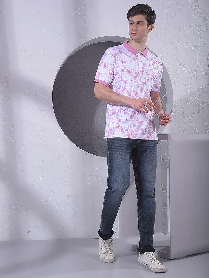 men printed short sleeve regular fit polo t-shirt - 22434055 -  Standard Image - 5