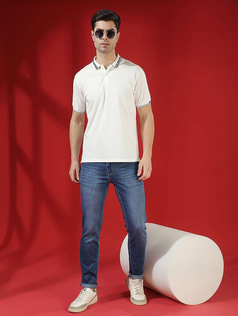 men solid short sleeve slim fit polo t-shirt - 22434062 -  Standard Image - 5