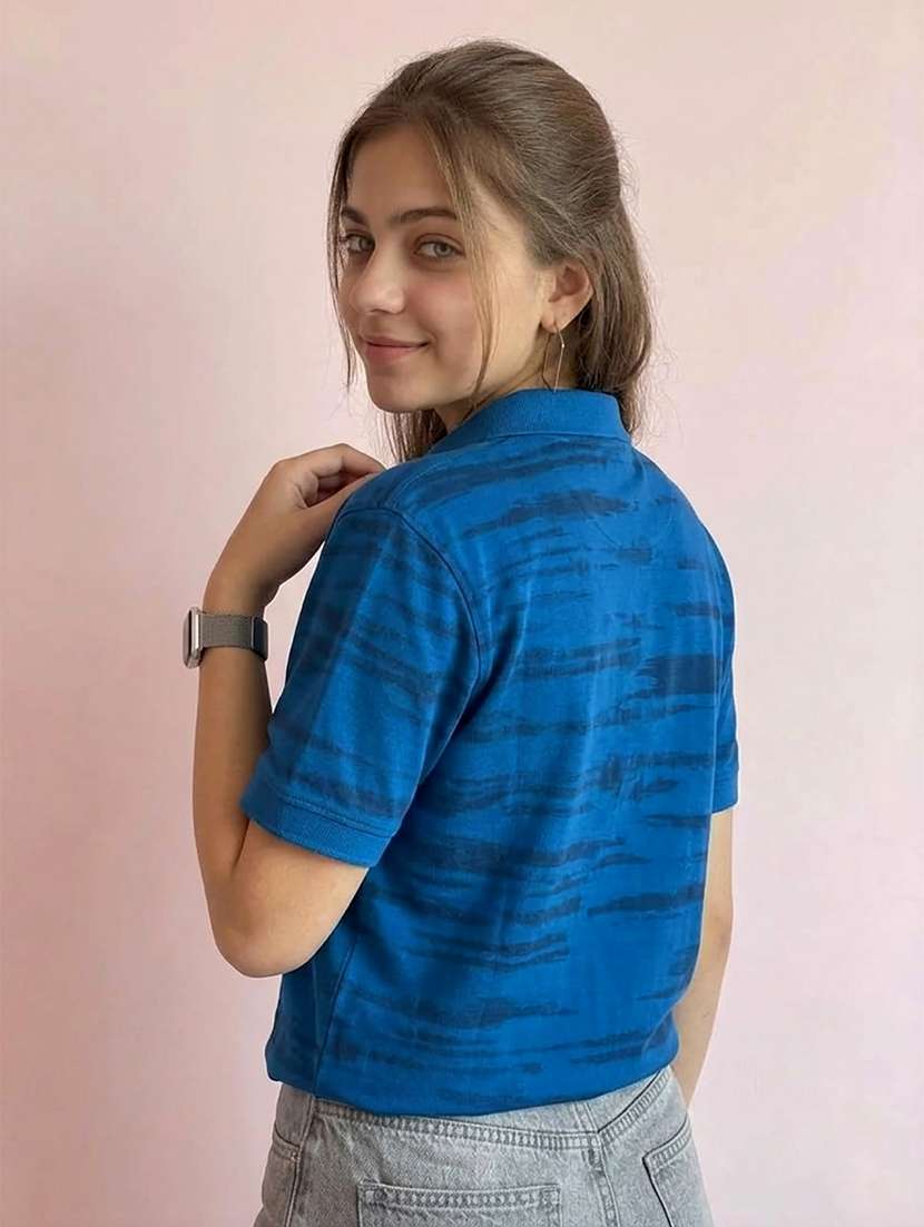 women short sleeve oversized polo t-shirt - 22434096 -  Standard Image - 3