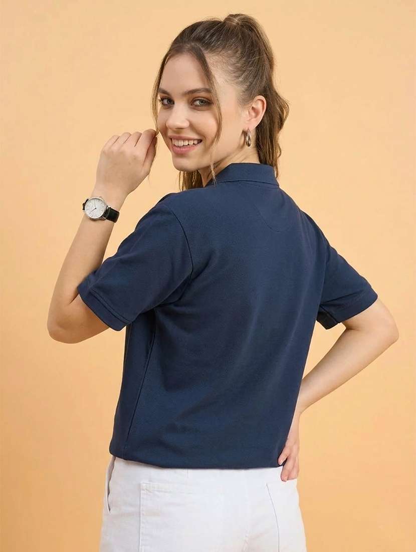 women short sleeve oversized polo t-shirt - 22434098 -  Standard Image - 3