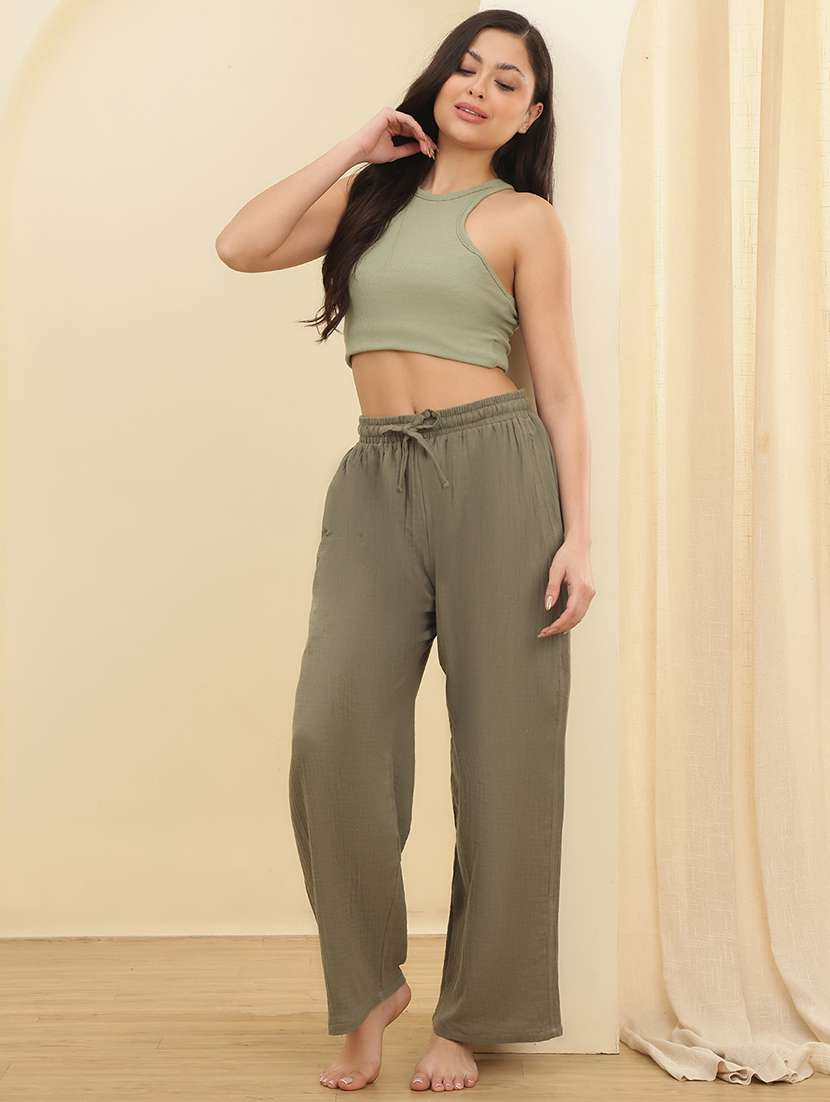 women pack of 2 solid mid rise pajama - 22434226 -  Standard Image - 5