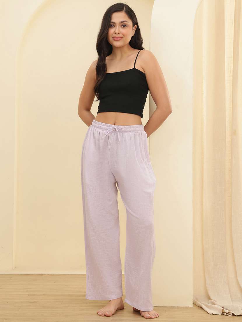 women pack of 2 solid mid rise pajama - 22434232 -  Standard Image - 5