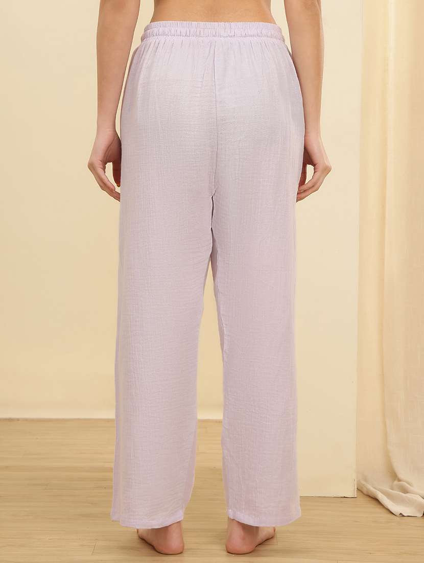 women pack of 2 solid mid rise pajama - 22434240 -  Standard Image - 3