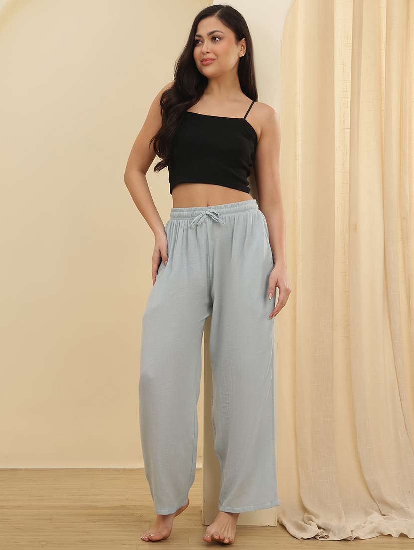 women pack of 2 solid mid rise pajama - 22434240 -  Standard Image - 5