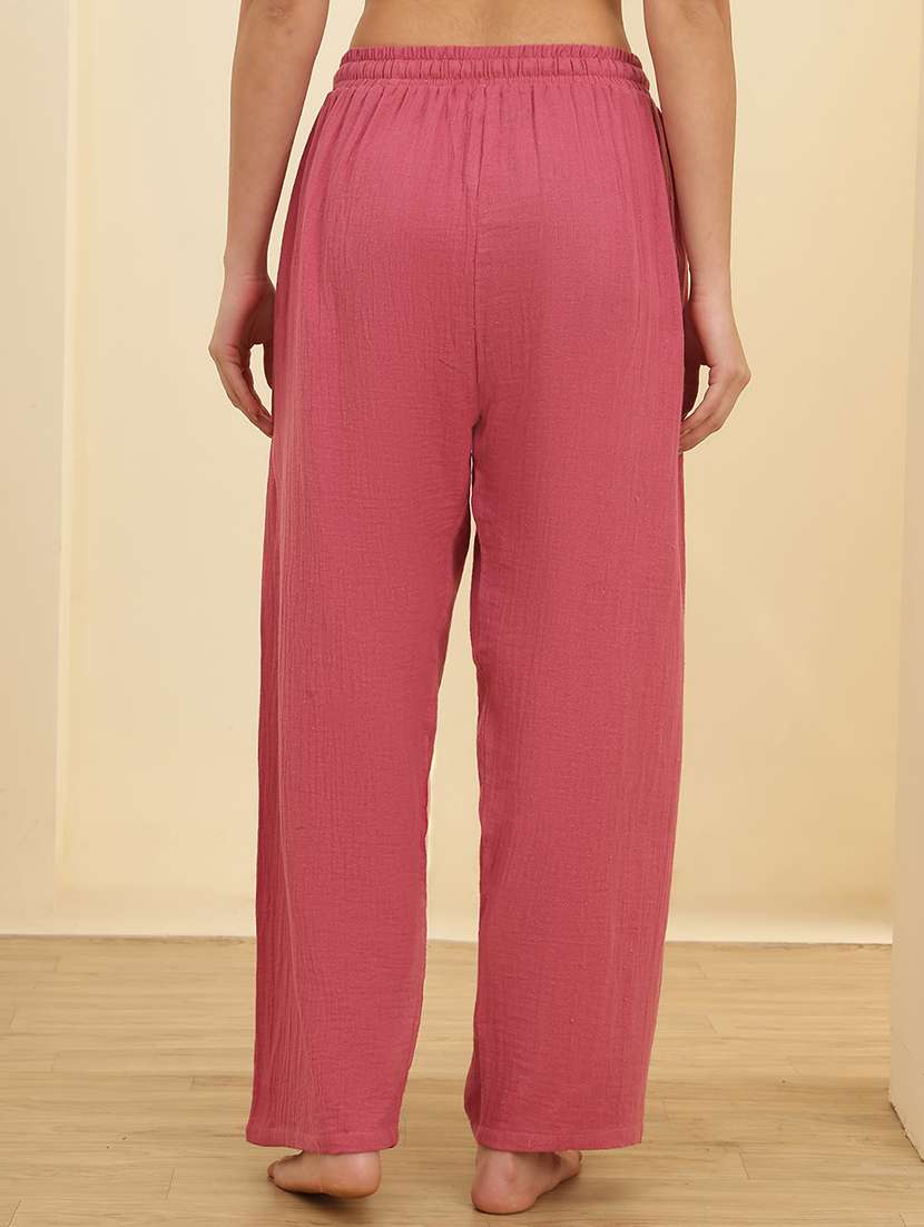 women pack of 2 solid mid rise pajama - 22434243 -  Standard Image - 3