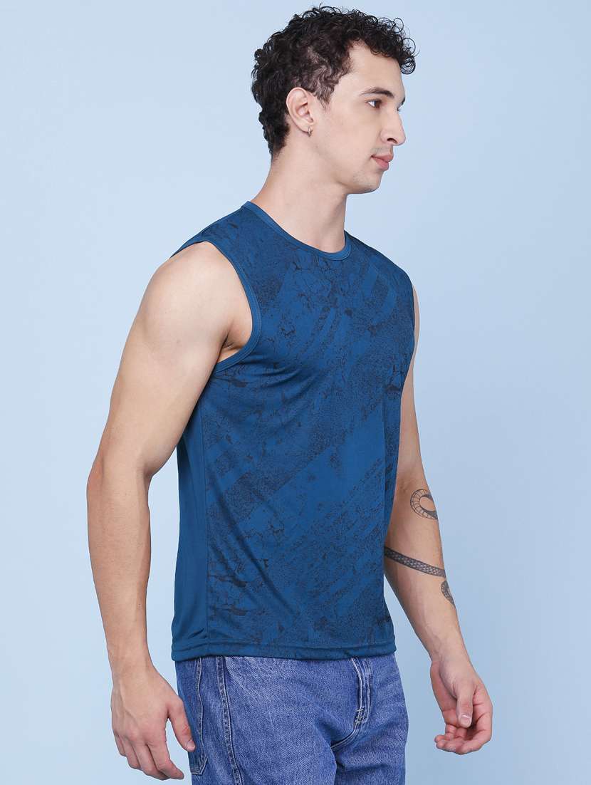 men printed sleeveless vest - 22434365 -  Standard Image - 3