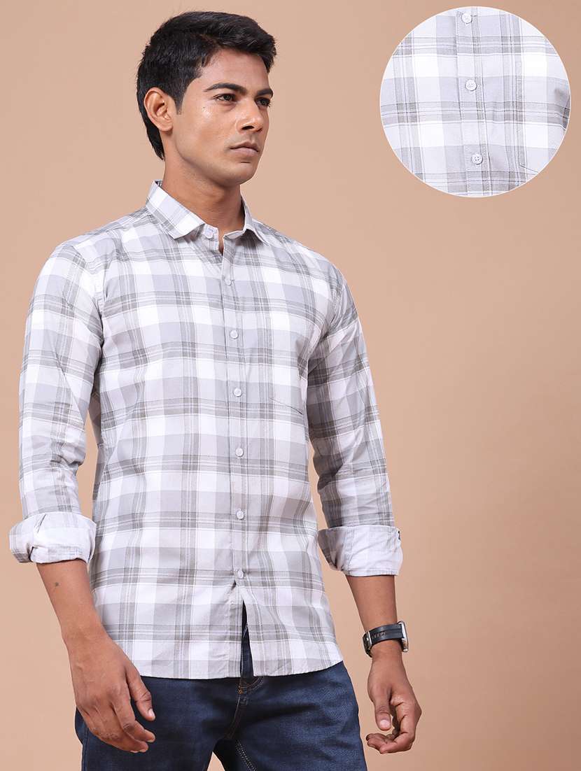 Men Checkered Long Sleeves Casual Shirt - 22434397 -  Standard Image - 3