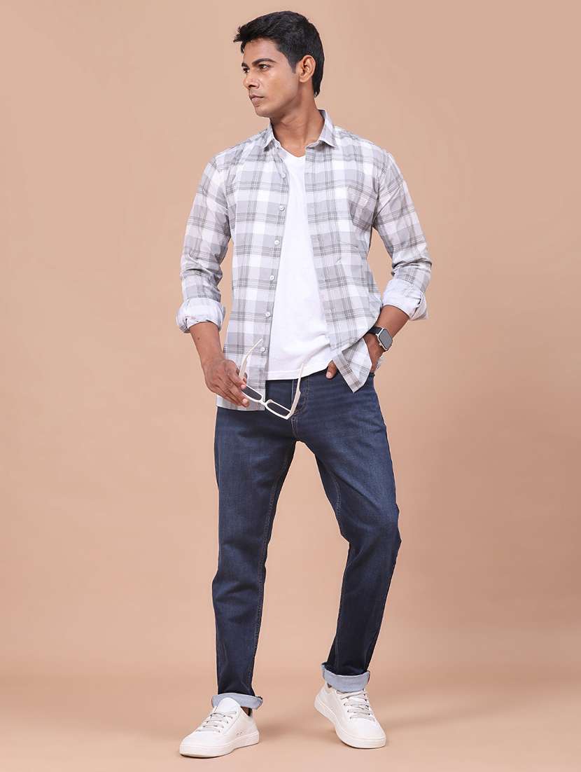 Men Checkered Long Sleeves Casual Shirt - 22434397 -  Standard Image - 5