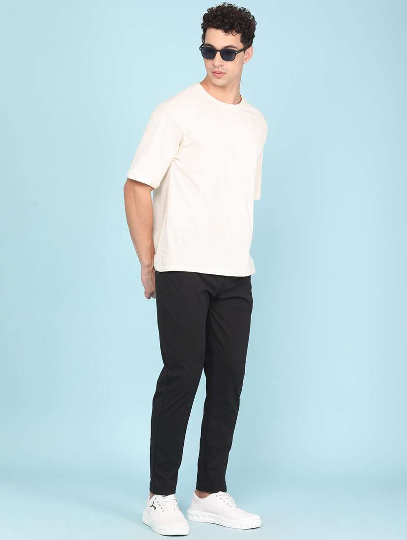men solid mid rise full length track pant - 22434407 -  Standard Image - 5