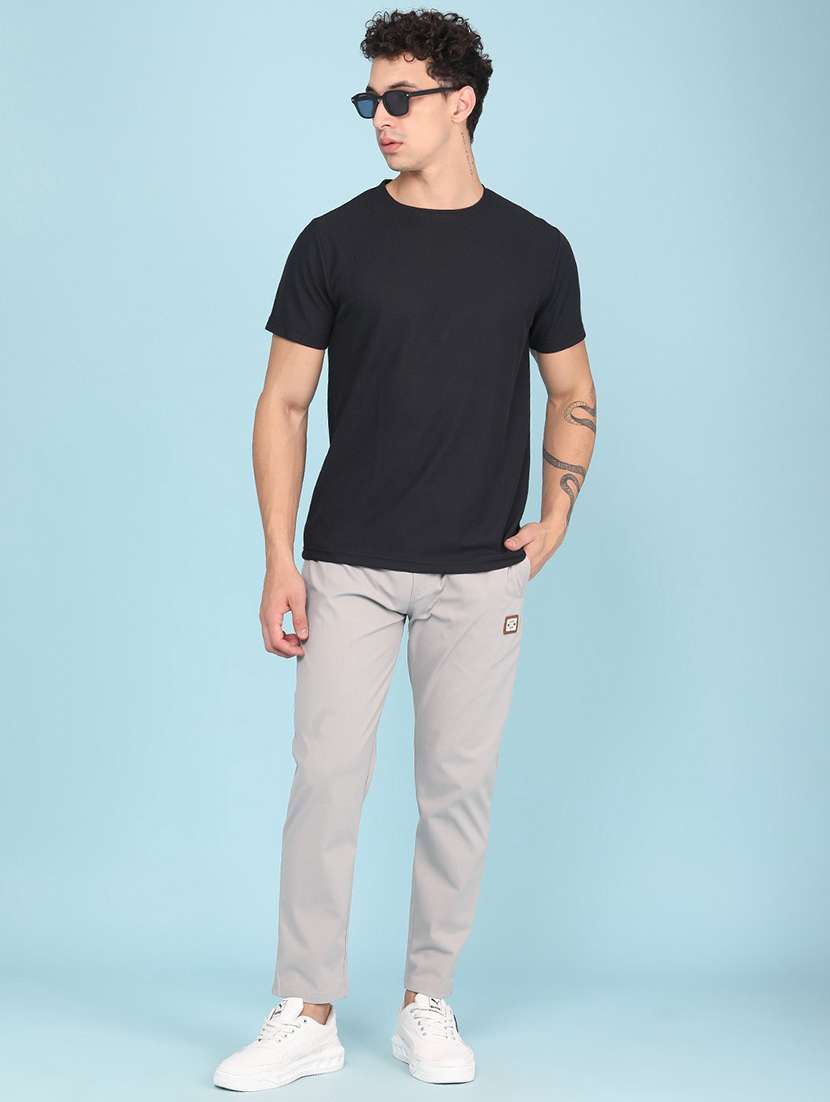 men solid mid rise full length track pant - 22434408 -  Standard Image - 5