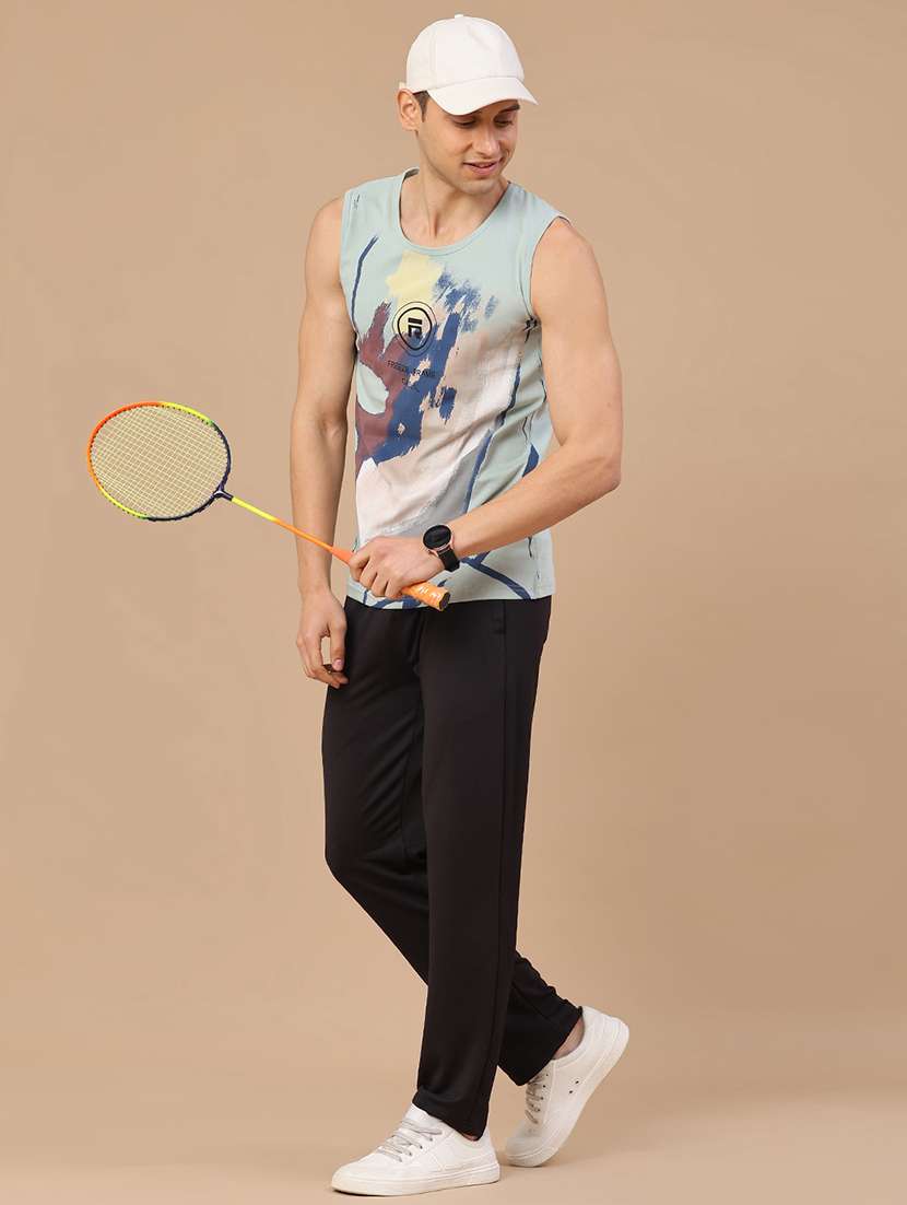 men solid mid rise full length track pant - 22434414 -  Standard Image - 5